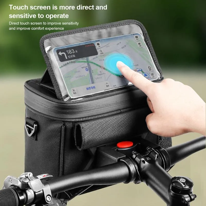 Handlebar Bags For Bicycles Phone Holder Waterproof Bike Handlebar Pannier Carrier Bag Bicycle Accessories Front Top Tube