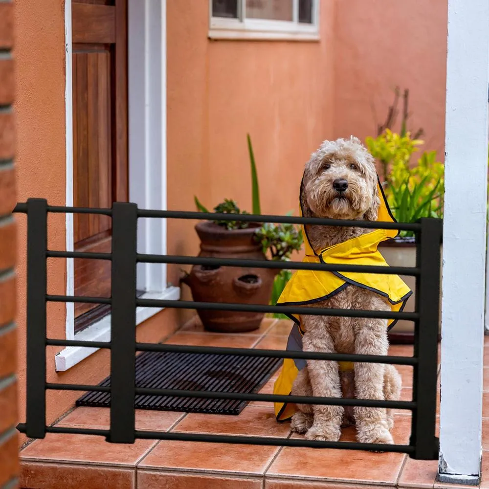 24 Inches Tall Retractable Baby Gate For Dogs, Short Pet Gates To
