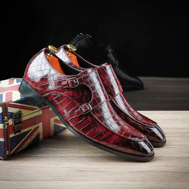 Wholesale Luxury Men Dress Shoes Crocodile Grain Leather  display picture 2