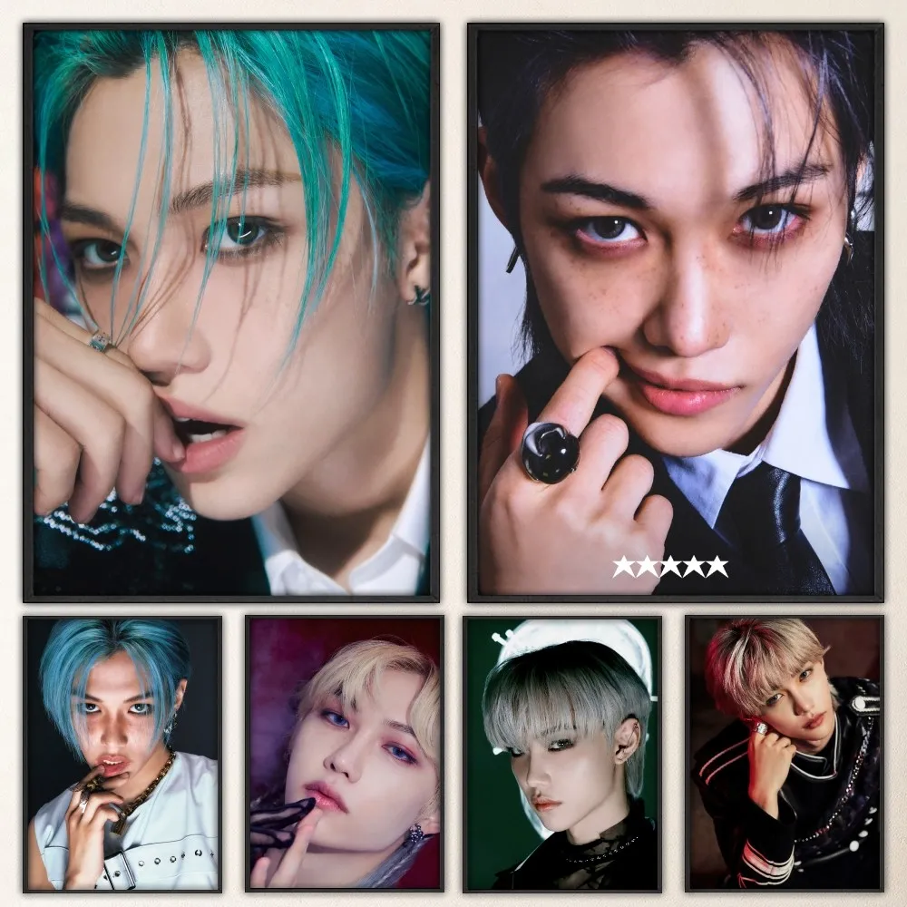 Poster Stray Kids Kpop Felix - Décoration Murale Toile 30x45 Cm - Haute Résistance, Imperméable - Pour Chambre, Salon - 4