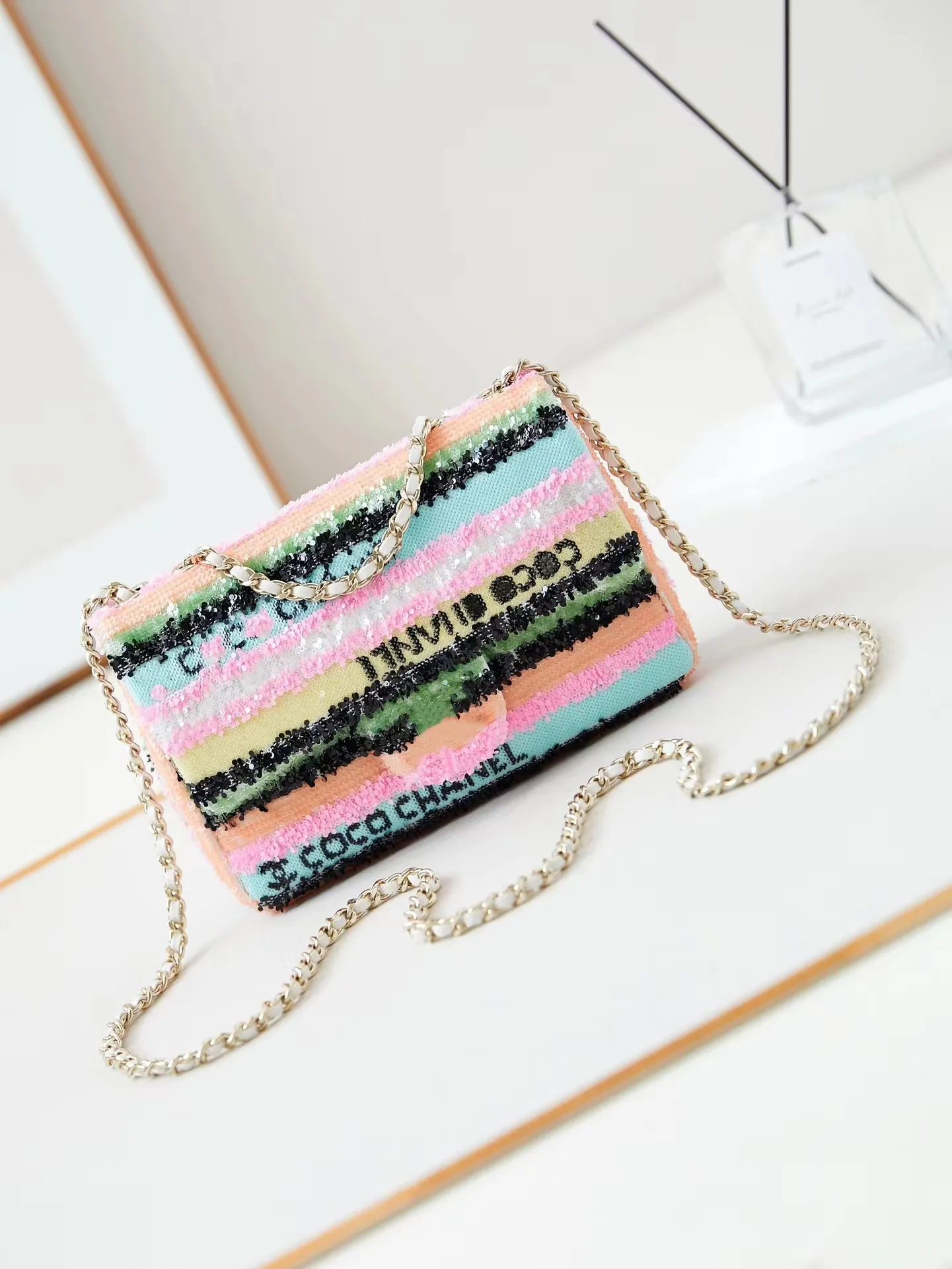 ビーズバッグ【美品】ヴィンテージ アンティークバッグ ブラック 