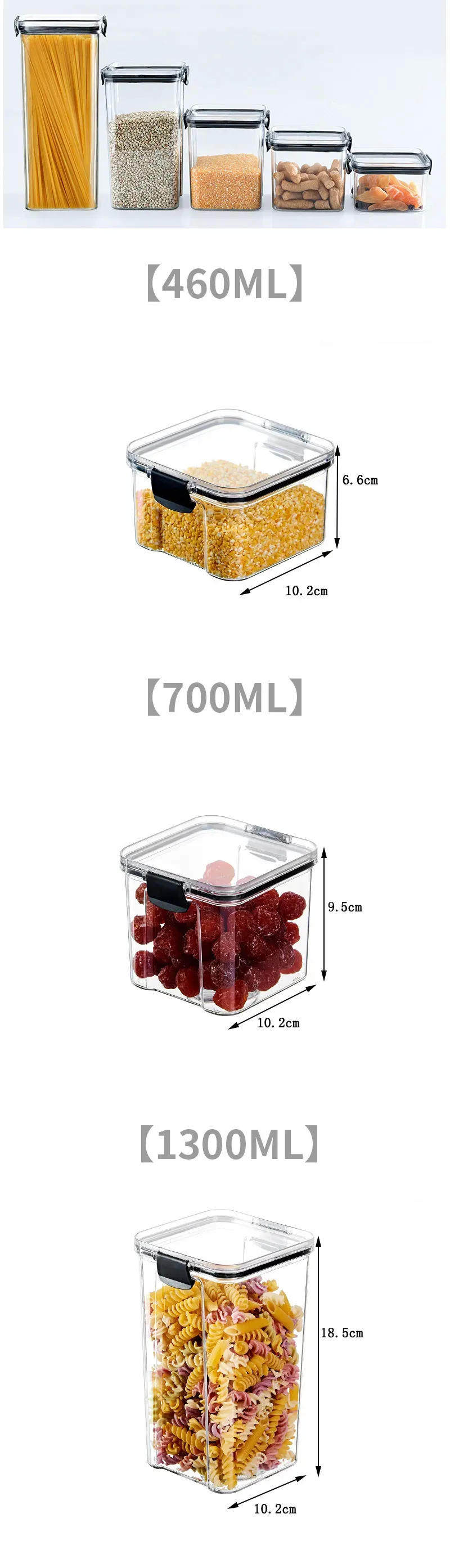 Stackable Food Storage Containers with Airtight Lids for Bulk Grain ...