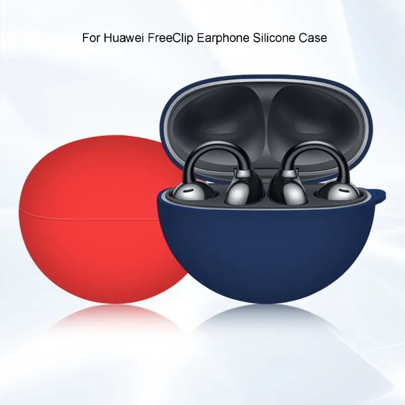 Custodia In Silicone Per Huawei FreeClip, Ecologica, Con Clip E Cordino, Resistente A Urti E Graffi – Nero