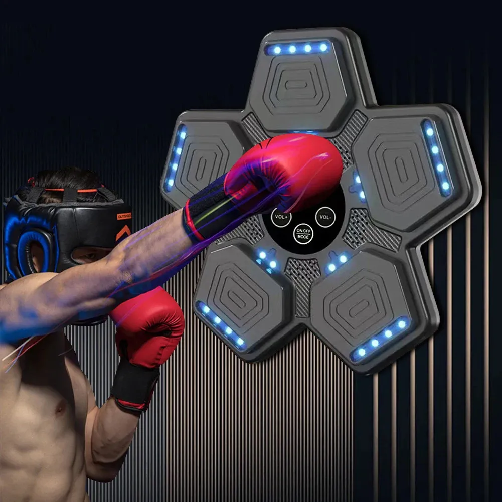 Bluetooth Music Boxing Machine, Electronic Intelligent Wall-Mounted Boxing Target With Gloves, Boxing Training Equipment Wall Punching Bag For Kids & Adults Home,Indoor,Gym Workout Stress Relief
