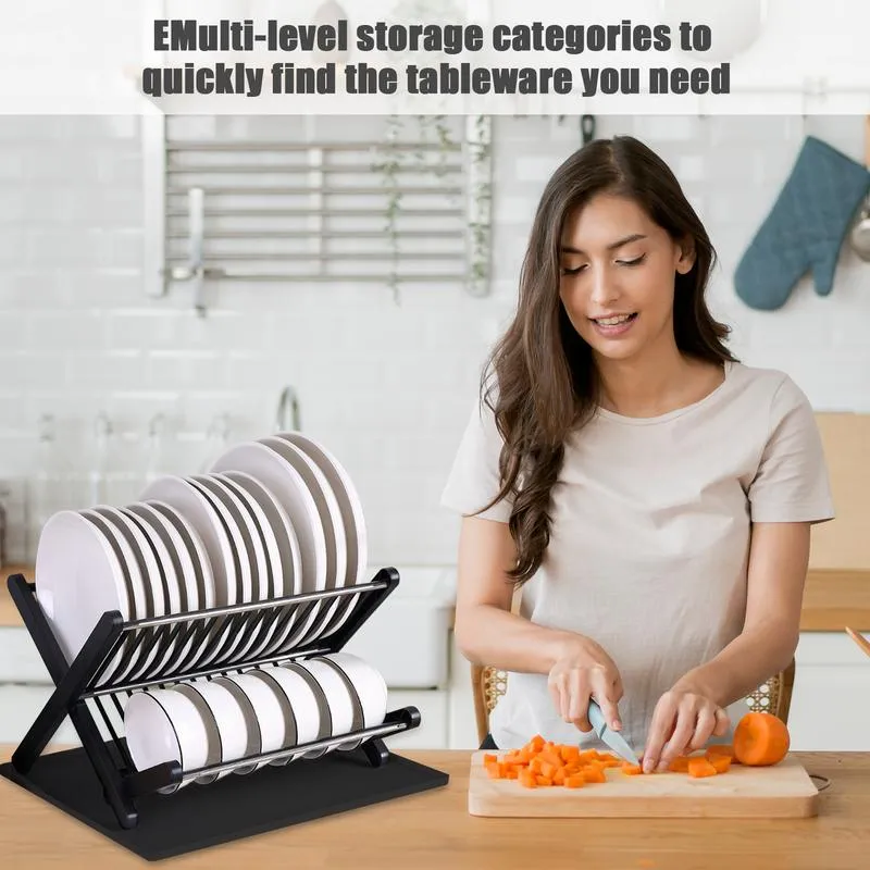 Collapsible Dish Drying Rack with Triangular Structure for Kitchen ...