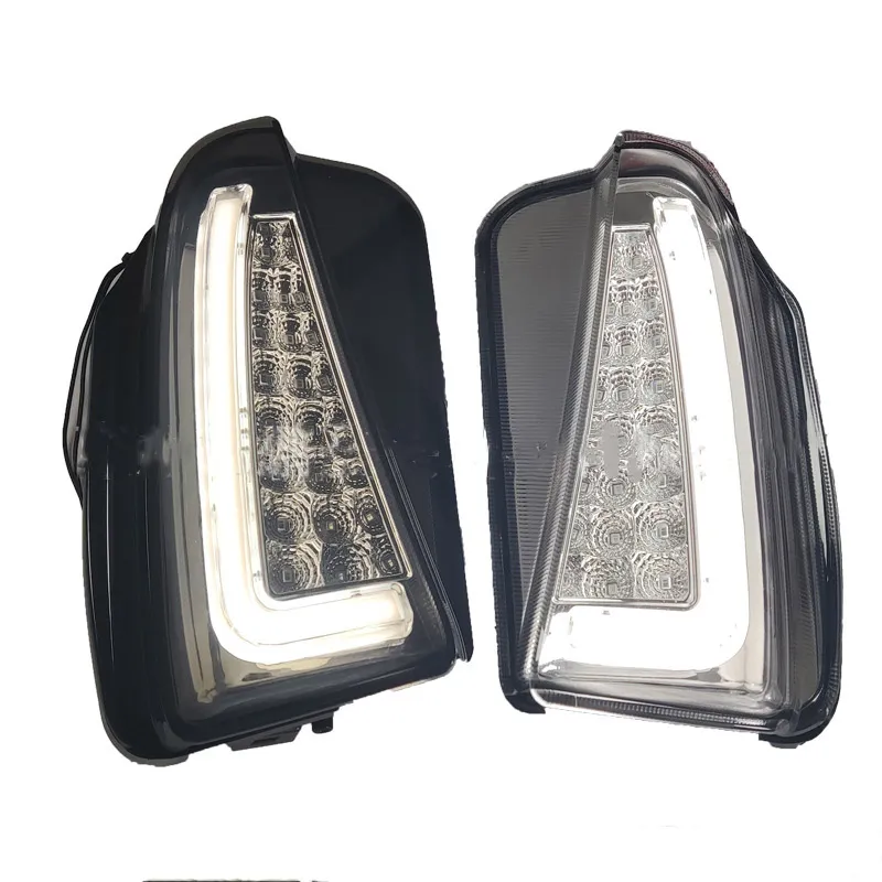 BAKUGO 1 Set Car LED Fog Light Assembly Halogen Front Bumper Lamp Harness Wiring Cover Grille for Toyota Aqua Prius 2018 2019-9LED Set