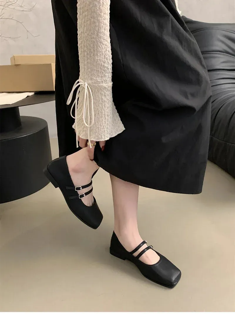Ballerine mary jane da donna con punta quadrata scarpe comode_voghion.com
