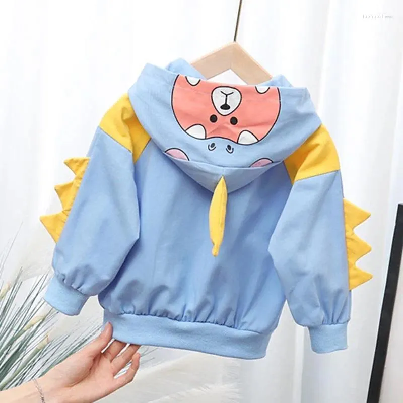 Cartoon Hooded Jacket For Girls And Boys Trendy Spring Autumn Fashion With Long Sleeves And Color Matching Baby Coats From Luohuazhiwu 16.46 DHgate.Com