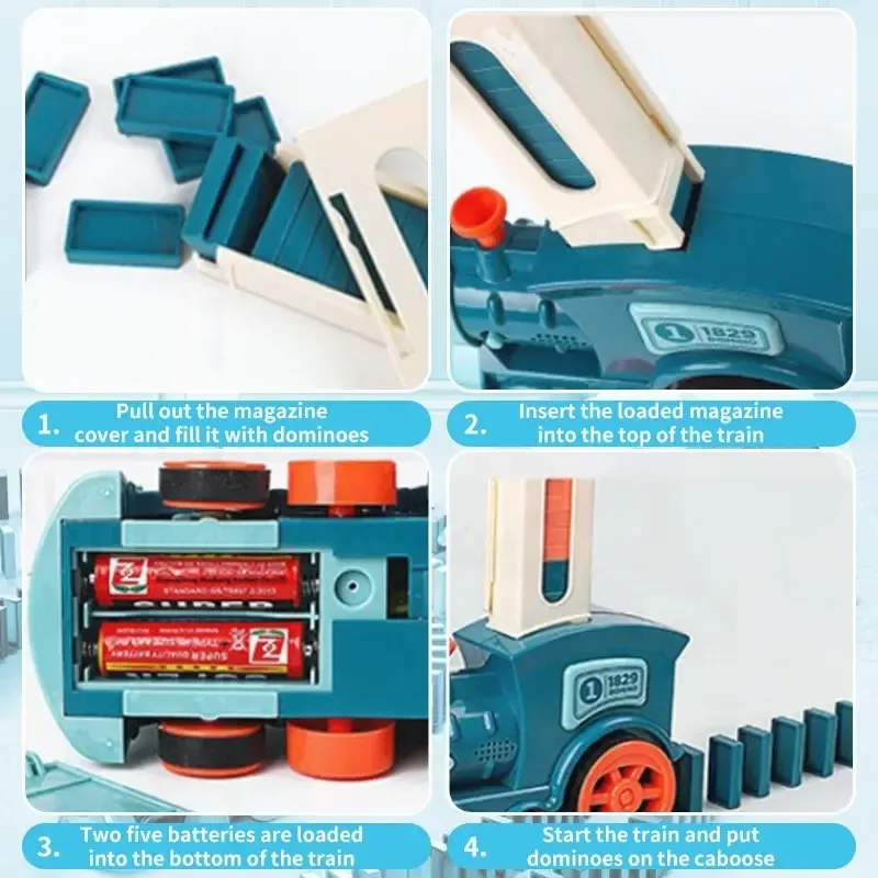 Electric Train Building Blocks Set - Automatic Car Toys, Creative DIY ...