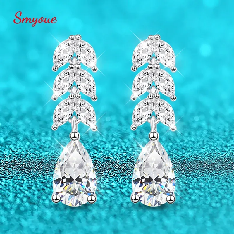 PROSTORY Moissanite Stud Earrings - Lab Created Diamonds In Sterling Silver & Gold Plated