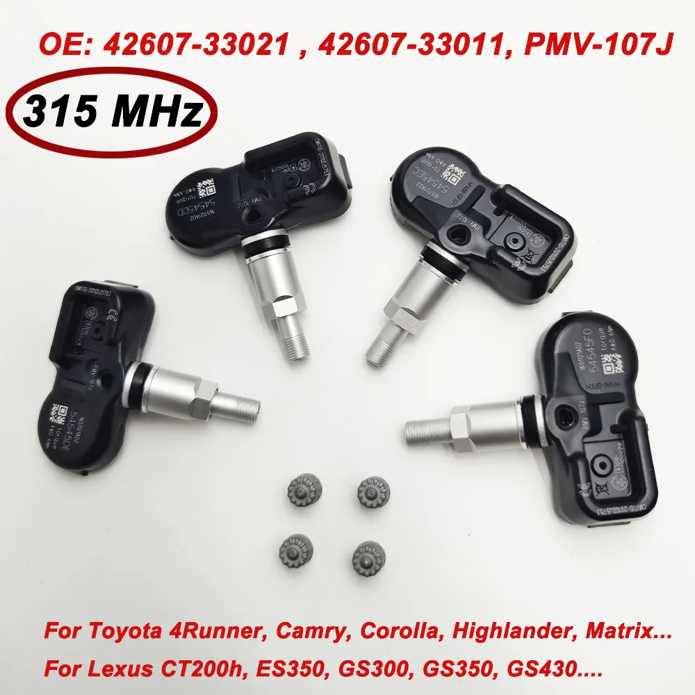 4) OEM 42607-33021 TPMS PMV-107J For Toyota Lexus TIRE PRESSURE MONITOR SENSOR 4) OEM 42607-33021 TPMS PMV-107J For Toyota Lexus TIRE PRESSURE MONITOR SENSOR