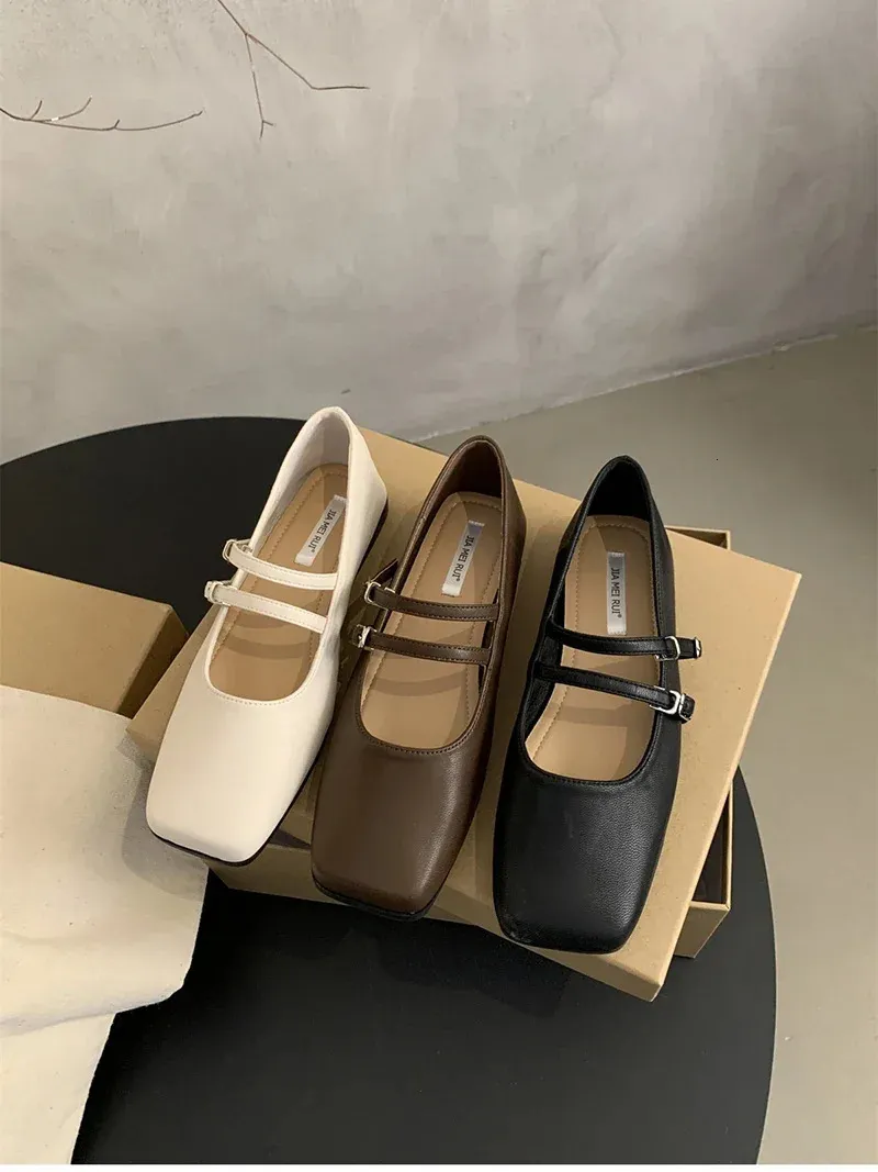 Ballerine mary jane da donna con punta quadrata scarpe comode_voghion.com