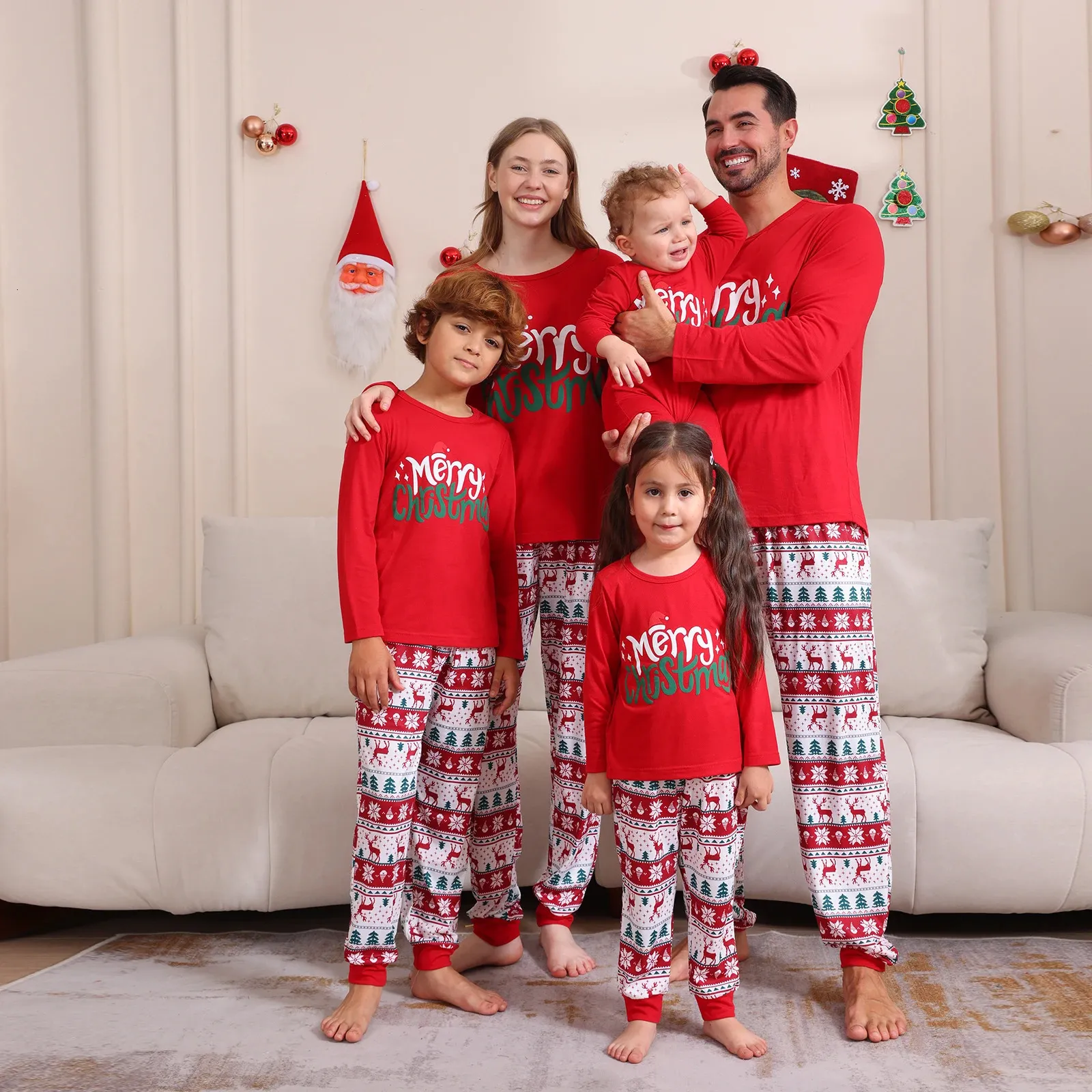 Pijamas Iguales Pijamas Para La Familia De Navidad Pijama De