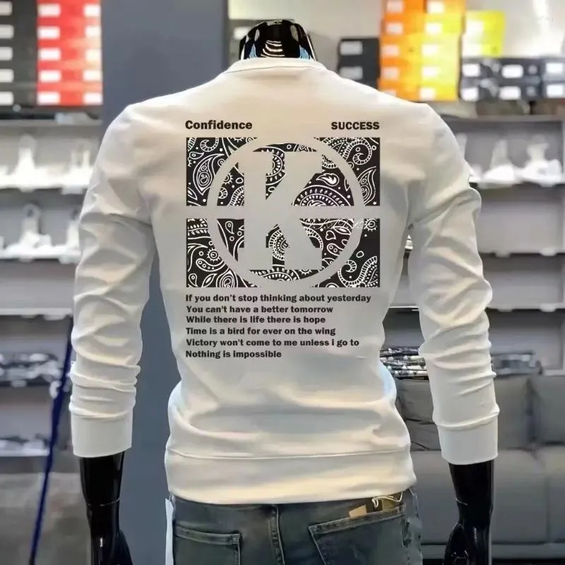 Autumn Mens Cotton Polo Hoodie Mens With Trendy Graphic Design Long Sleeves And High Quality White O Neck Tee For Streetwear From Baizhanji Vendor 14.68 DHgate.Com