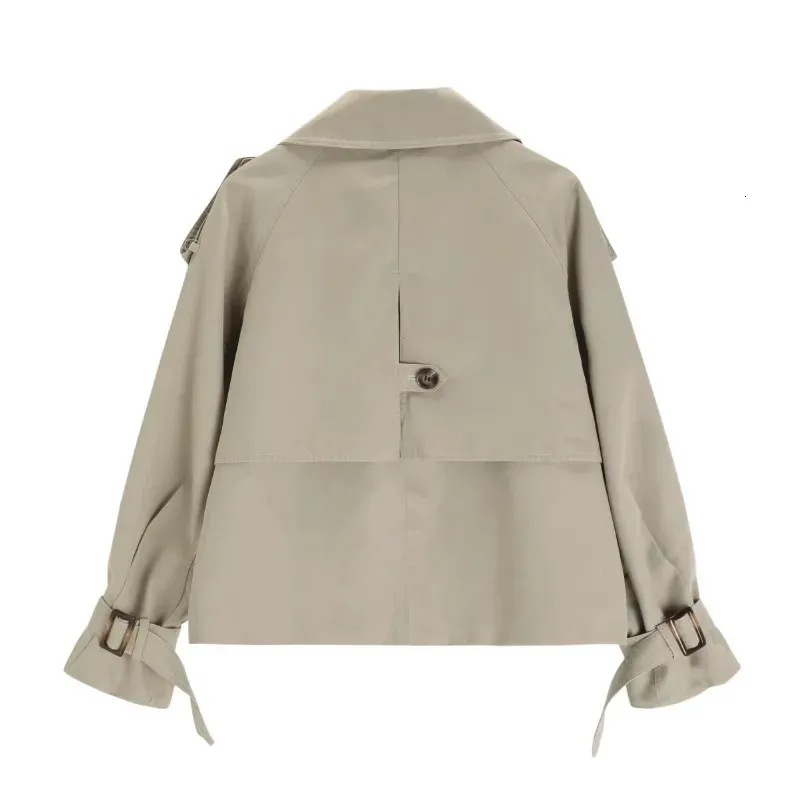 240929 Womens Double Layer Short Trench Coat Warm From Zara05