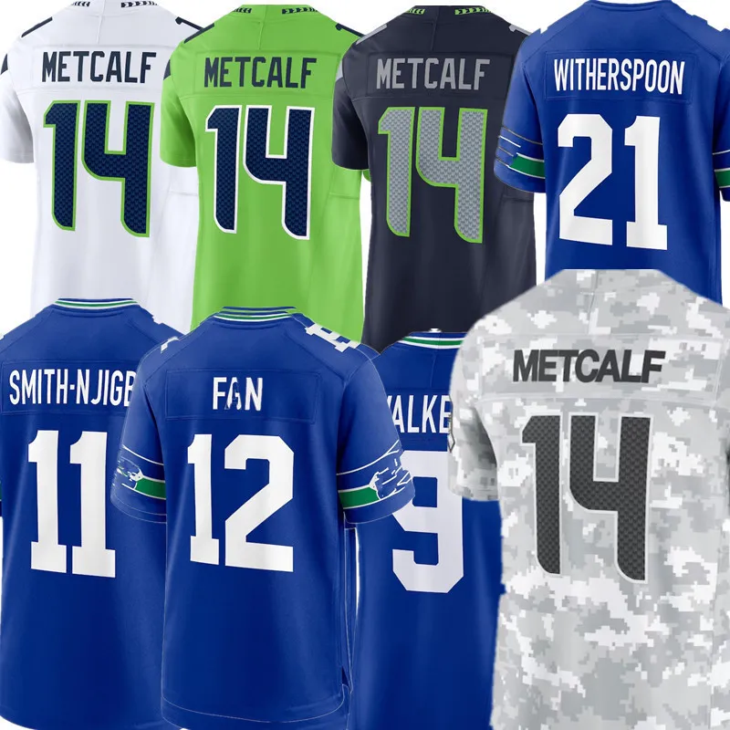 Arctic Camo 2024 Football Jersey Seahawks Metcalf Walker III Smith Lockett Witherspoon Smith Njigba Love Chancellor