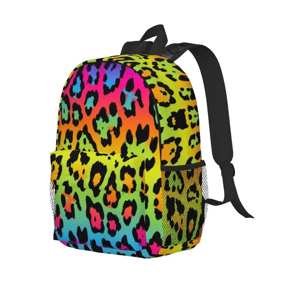 Mochila Con Tampado De Leopardo Funky Para Mujer Y Hombre, Mochilas Con Manchas Rosas Y Negras, Mochilas Colar Bonitas De Poliéster, Mochila De Diseñador De Viaje - AliExprs 1524