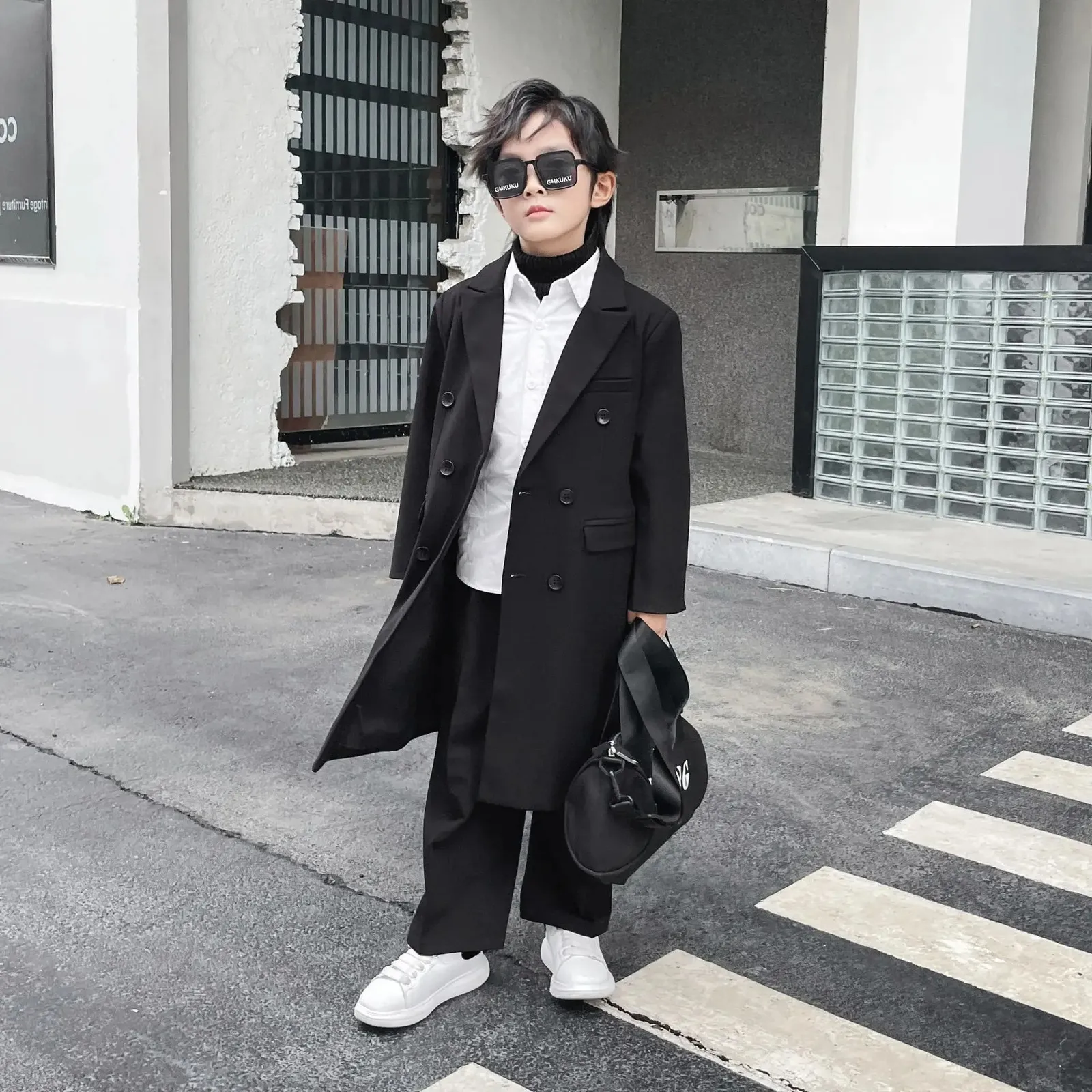Boys long wool coat on sale
