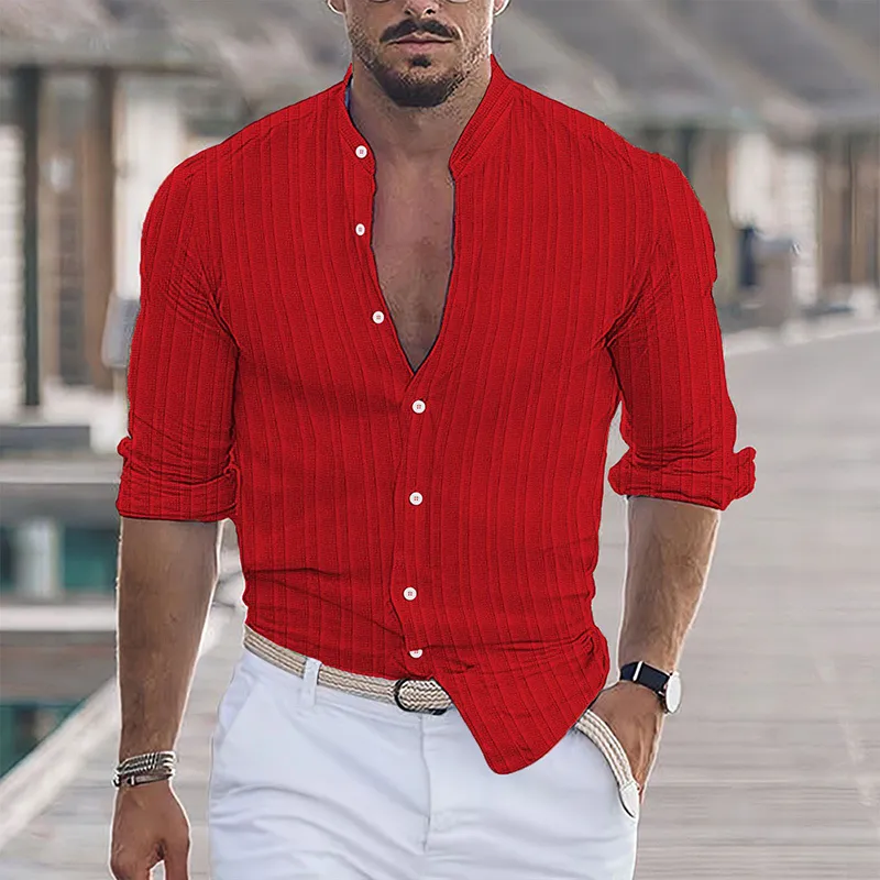 Button Down Dress Shirt for Men Long Sleeve Cotton Linen Blend Casual  Blouse with Turn-Down Collar from Dhgate Men's Casual Shirts - price 38.45
