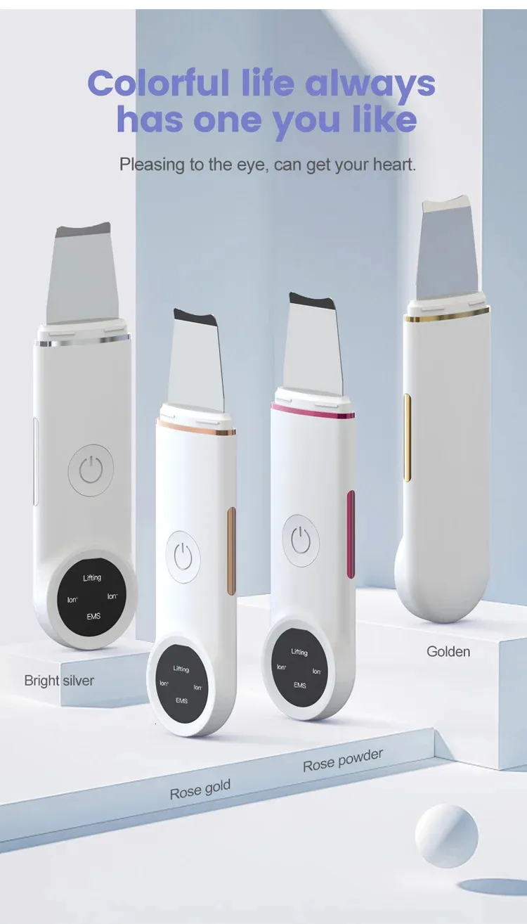 Ultrasonic Skin Scrubber - Facial Cleansing, Peeling & Lifting Device ...