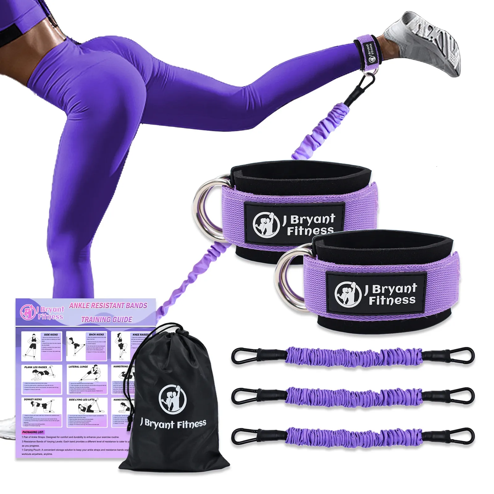 Ankle Resistance Bands Set 60LB, Levels Leg Glute Workout Shop  Now!