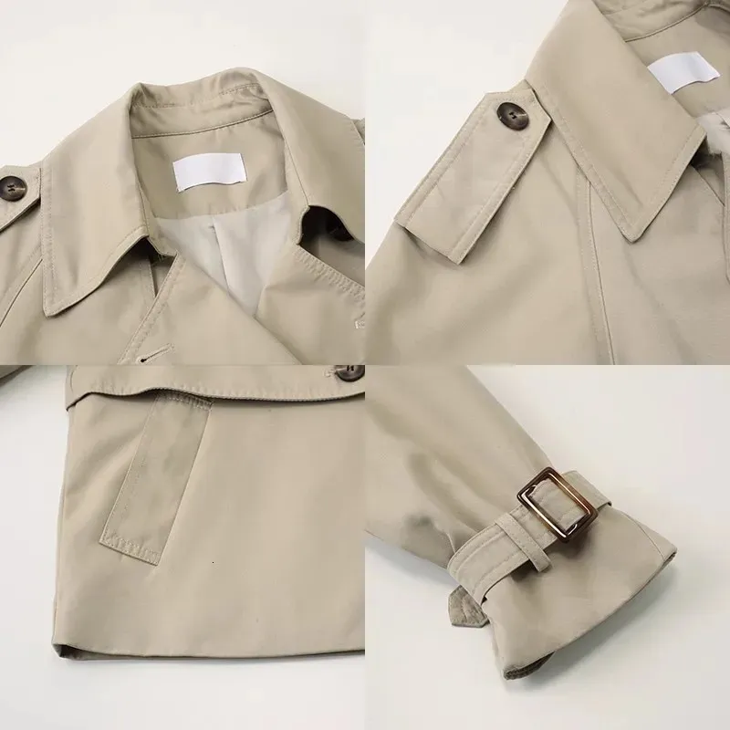 240929 Womens Double Layer Short Trench Coat Warm From Zara05