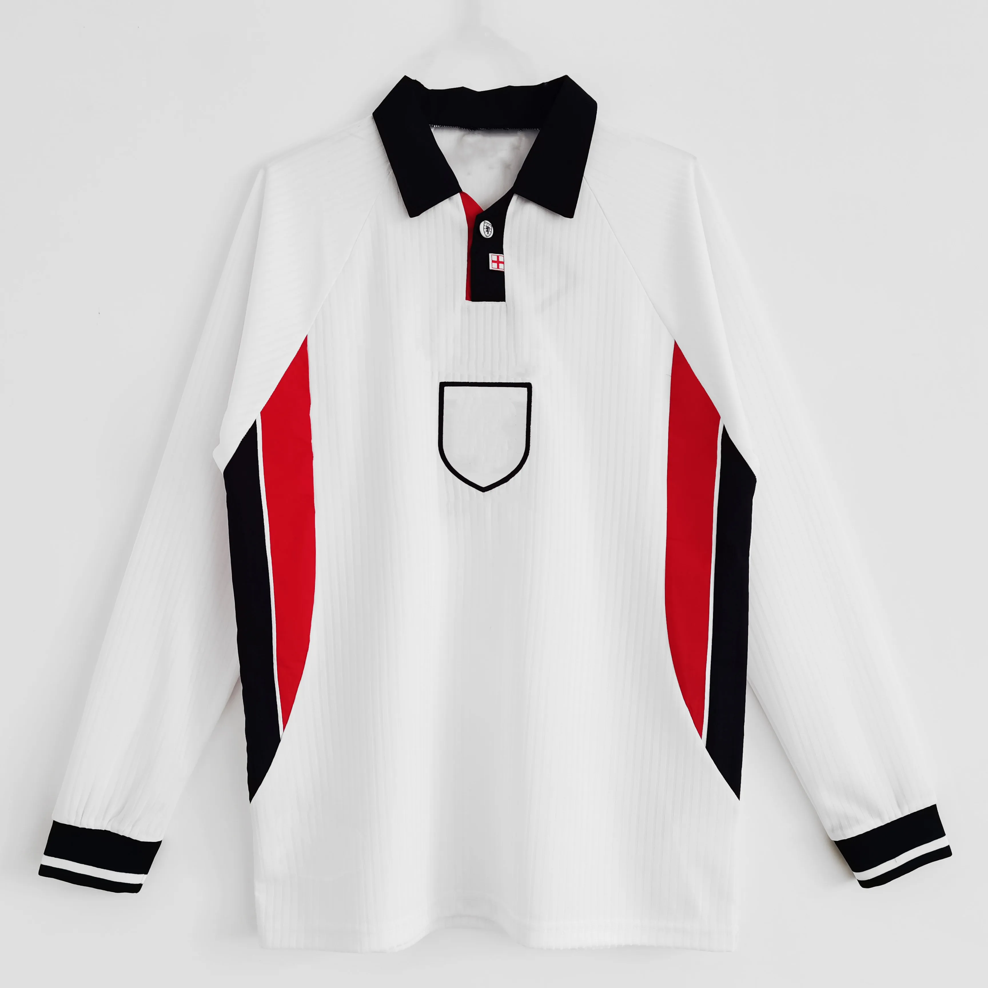 Maillot Angleterre Vintage 1966 - Taille L - Style Rétro Toffs - Rouge Away Collector