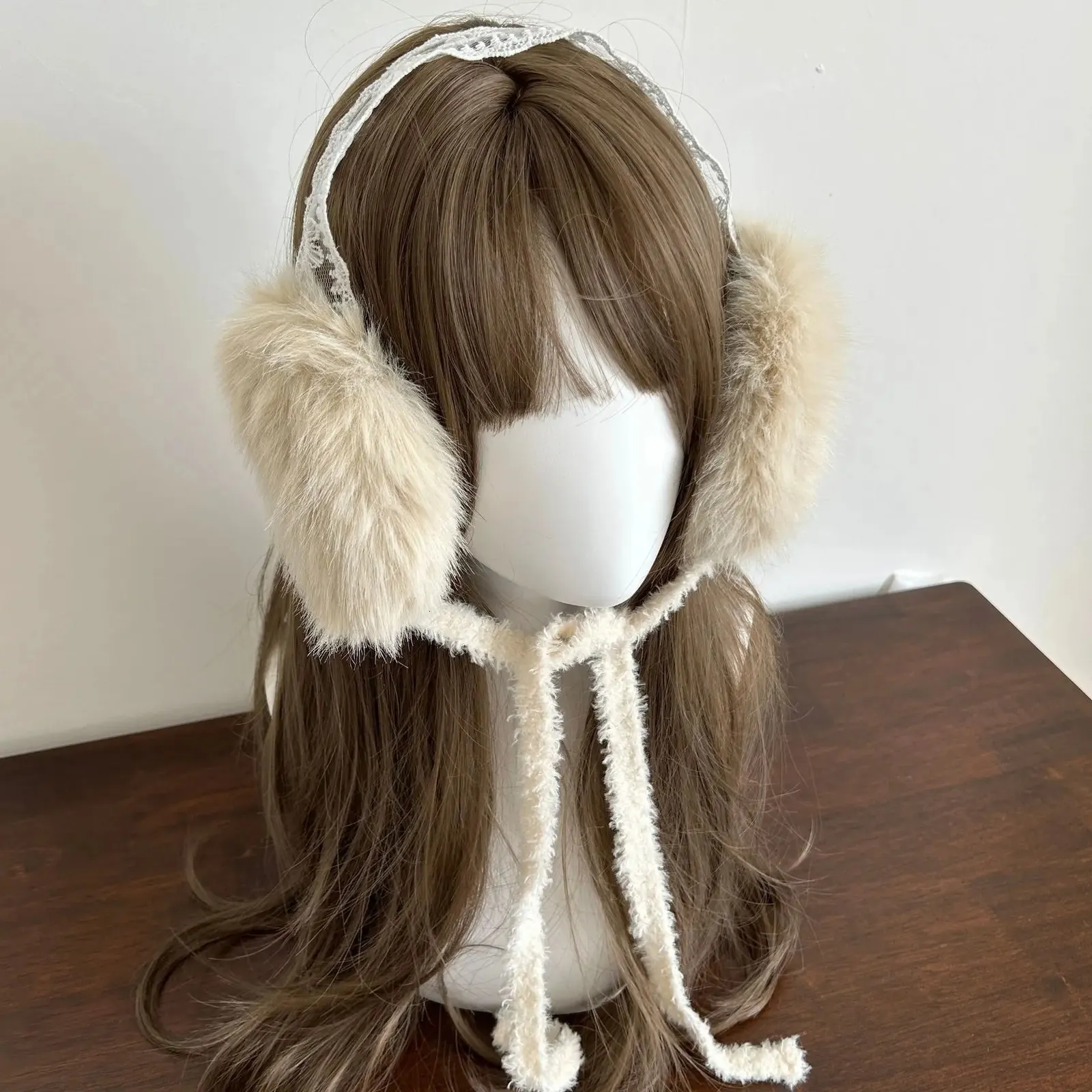Lace Bow Earmuffs For Winter Warmth And Thick Womens Kawaii Japan
