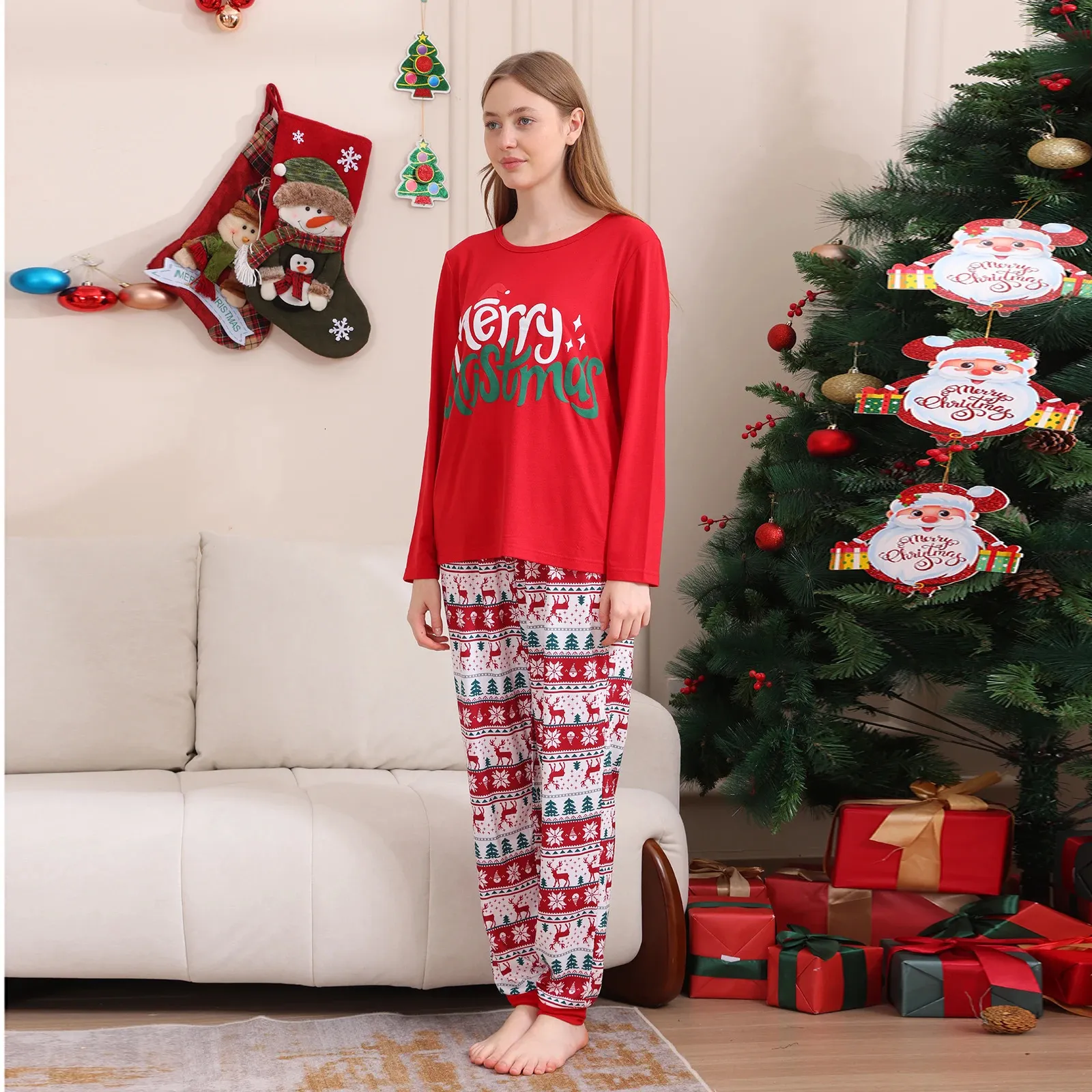 Pijamas Familiares De Navidad A Juego, Pijamas Familiares