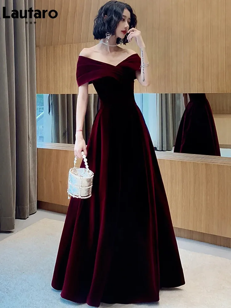 sachin and babi light blue dress Elegant Off Shoulder Office Lady Long Dress – Come4Buy eShop main image 0
