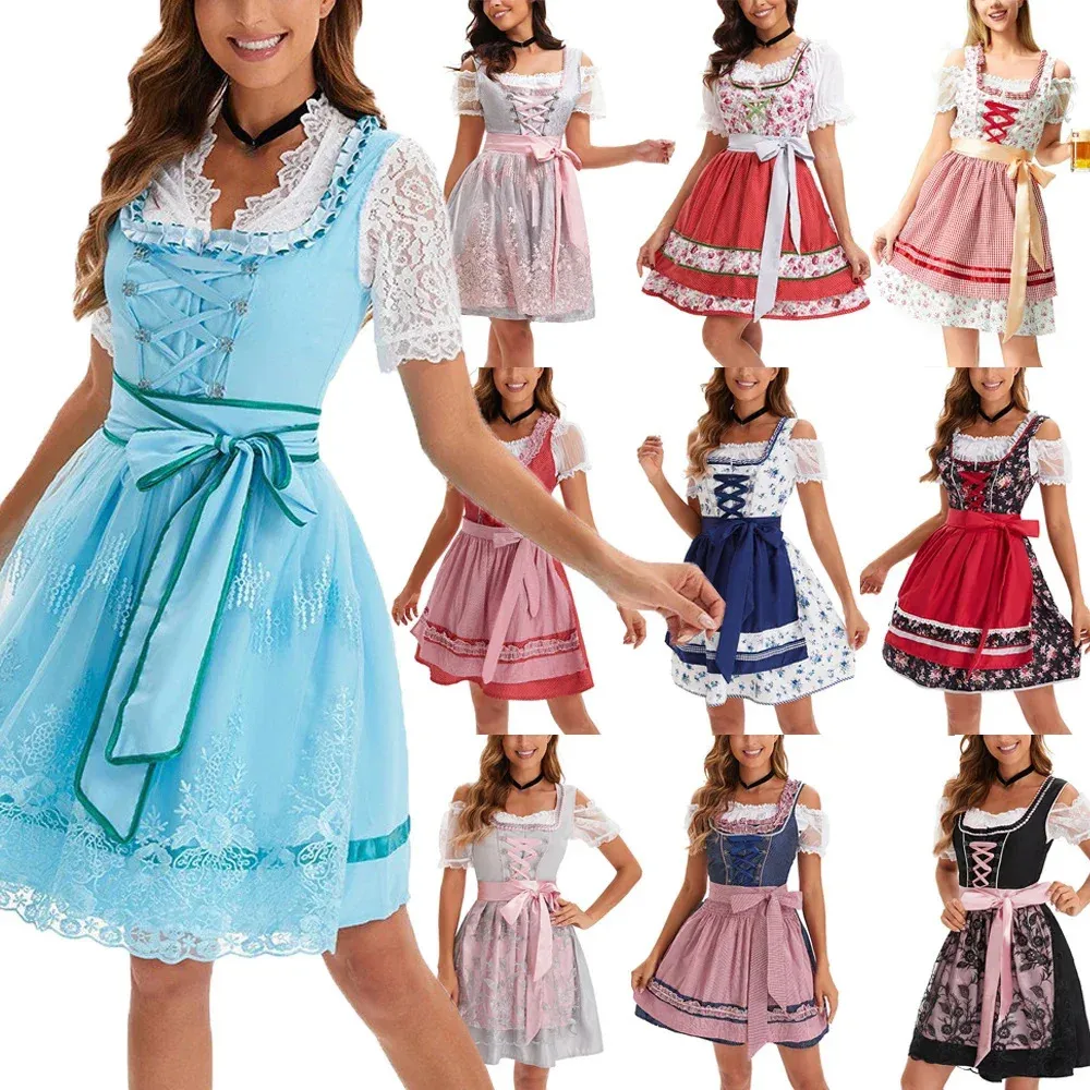 Sexy Beer Festival Dress Bavarian Checkered Apron... From Eshinestore,  $28.45 | DHgate.Com