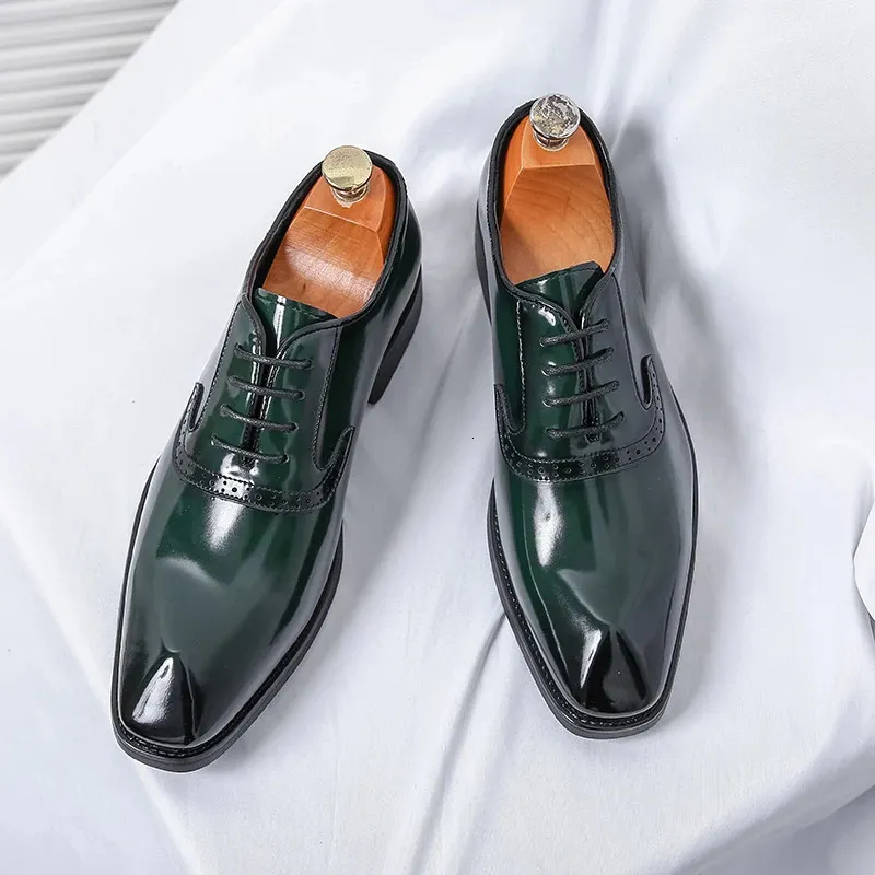 Wholesale Mens Patent Leather Derby Shoes, Pointed Open Toe... At Only  $38.87 | DHgate.Com