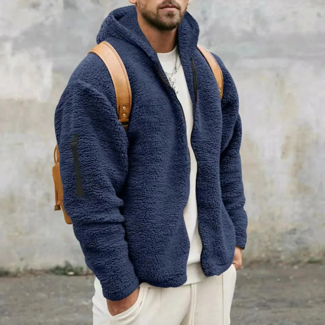 Mens Teddy Bear Fleece Coat Warm Long Sleeve Jacket With Fur Lining Hooded Outwear For Winter And Autumn Windbreaker Jumper Mens Fluffy Hoodie 240930 From Zara01 22.22 DHgate.Com