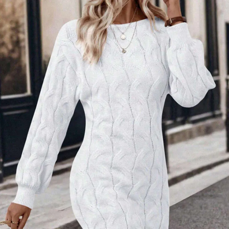 Solid Fried Dough Twist Wool Pullover Dress ... From Joytech_official,  $47.24 | DHgate.Com