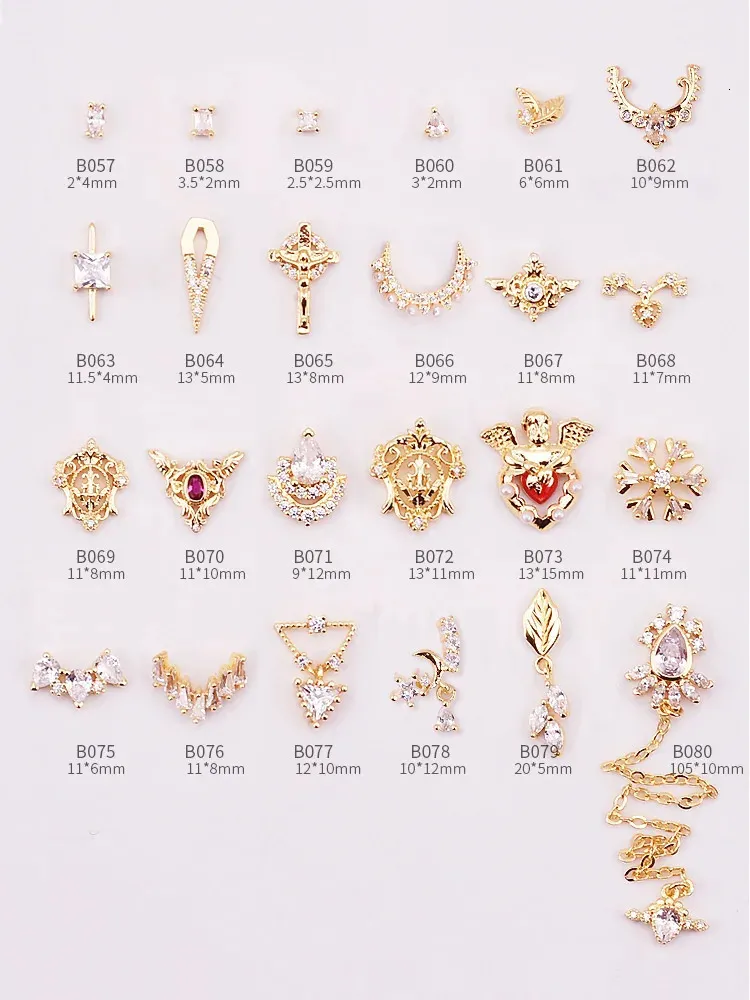 Handmade Japanese Nail Art Small Stud Earrings Set 10 3D