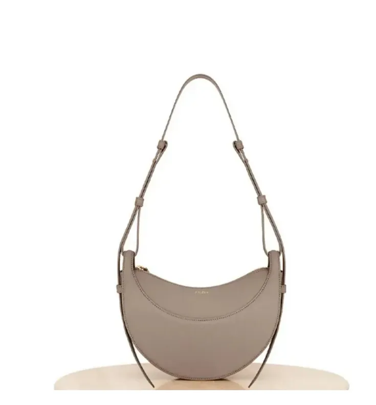 ショルダーバッグ・ポシェット Vegan Leather Half Moon Hobo Bag Cream DHgate.com:Premium Leather Half Moon Hobo Bag: Full-Grain