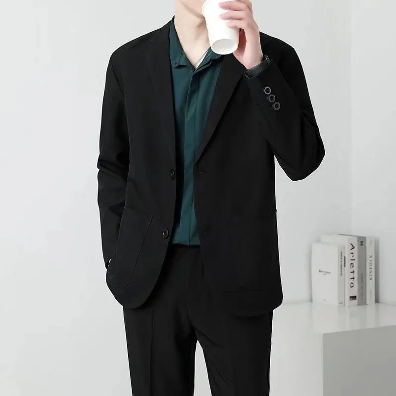 blue dress for baby girl Mens Performance Suit Jacket | Black main image 0