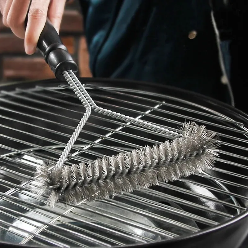Stainless Steel BBQ Grill Cleaning Brush Durable Tools for a Spotless Grilling Experience