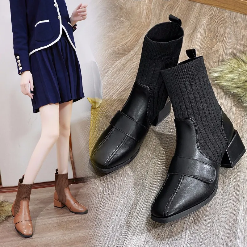 Vintage European American Style Womens Martin Ladies Winter Boots 