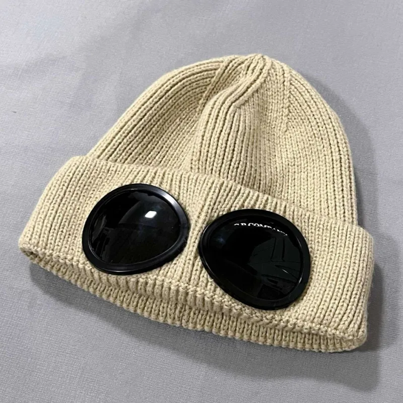 Beanie Winter Designer Hat Bonnet Soft Skull Cap Two Lens Glasses