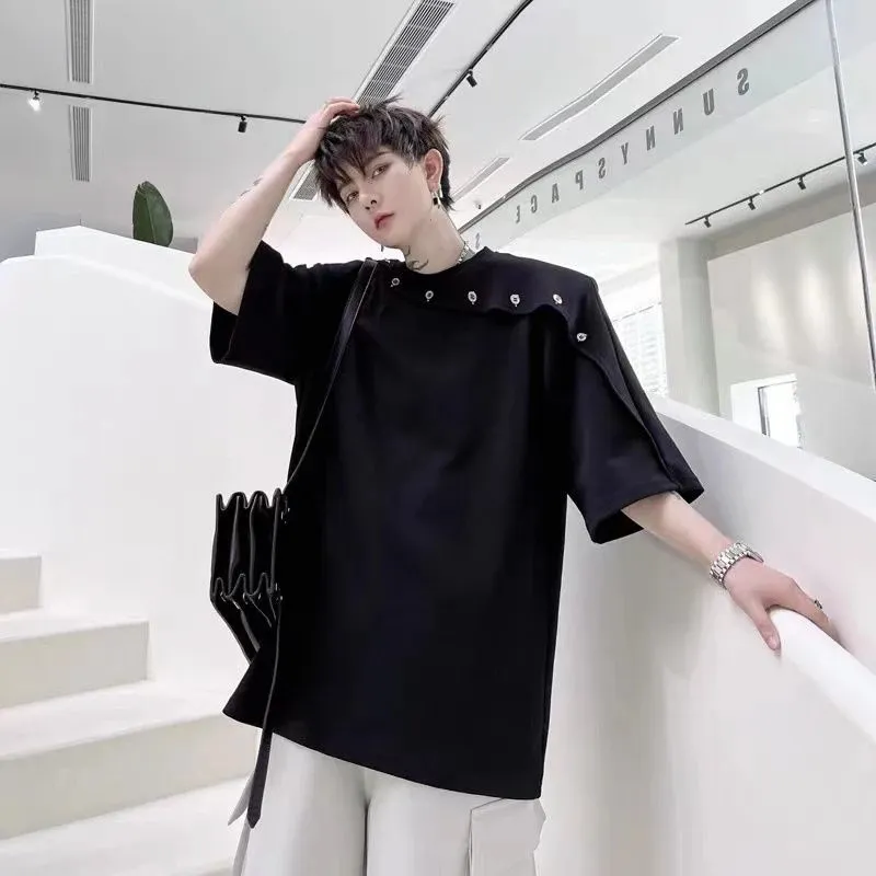 Spliced Shirt: Premium Quality Shoulder Pad Tank Top for Men Shop Now!