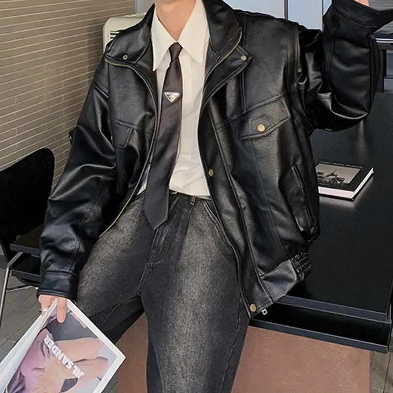 RE ARRIVAL/再入荷 DHgate.com:Mens Vintage Leather Jacket with Lapel Zipper ジャケット・アウター