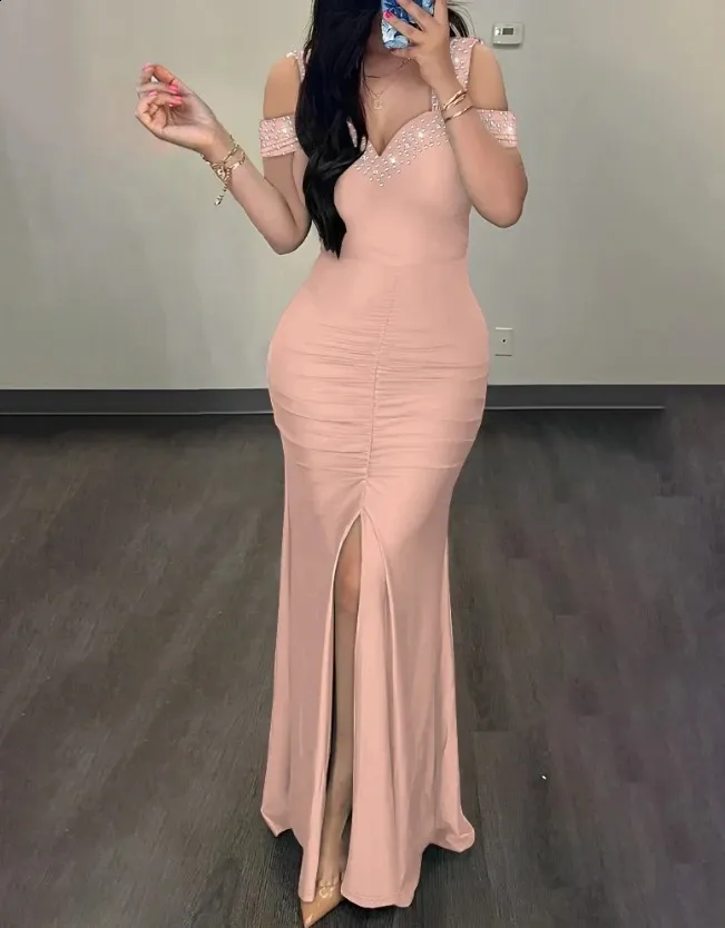long sleeve floor length maxi dress Shapewear Square Neck Long Sleeve Slimming Modal Maxi Dress – Popilush main image 0