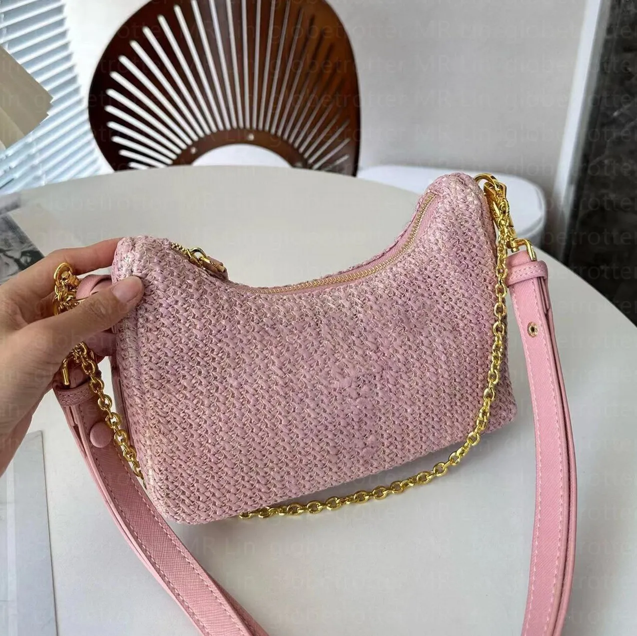 Stroh Nylon Umhangetasche Handtasche Tasche Designer Crossbody Damen Achselhohlenbeutel Frauenkette Baguette Tasche Abend Kleiner Tragetasche Von 52 68 DHgate
