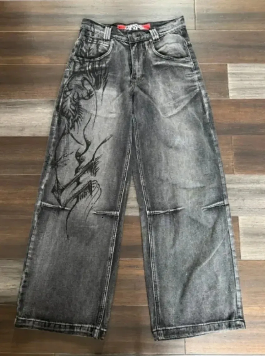 Retro Wide Leg Jeans: American Style Y2K Hip Hop Fashion