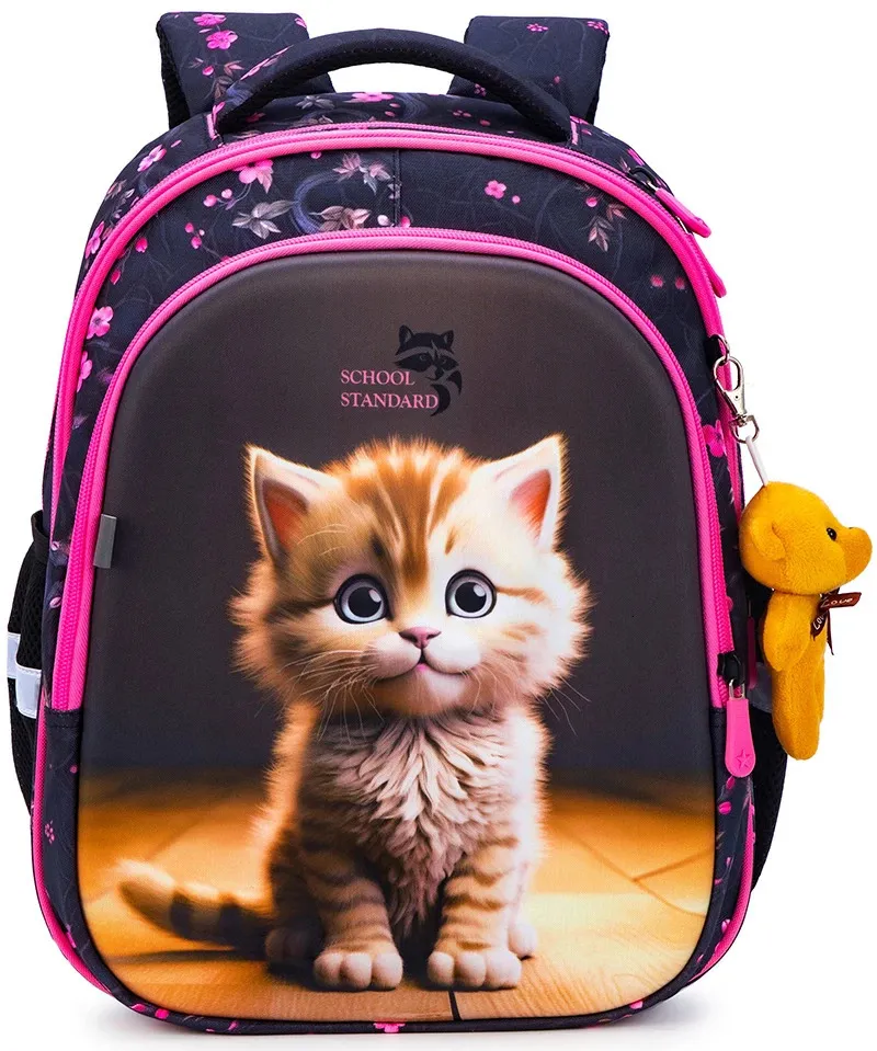 3d cat backpack for kids Cartoon Cat 3D Folded kids backpack for Girls -