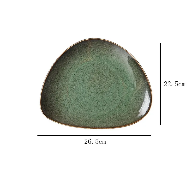 Japanese Style Ceramic Triangle Dinner Plates Steak... From Bian09, $15 ...