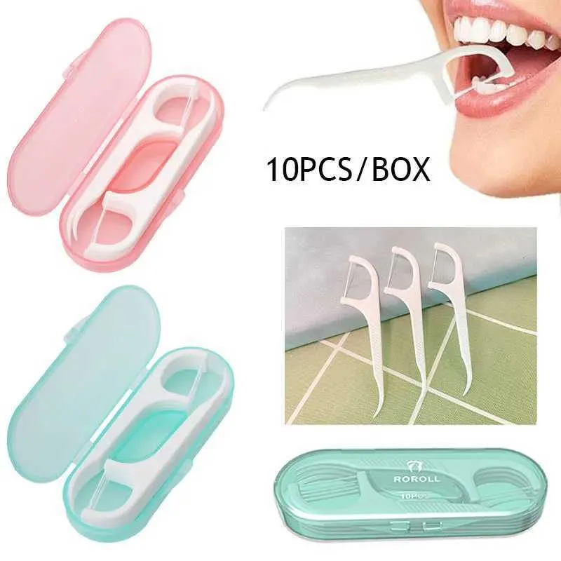 Mini Dental Floss Picks 10 Pack, Disposable Oral Hygiene Tools ...
