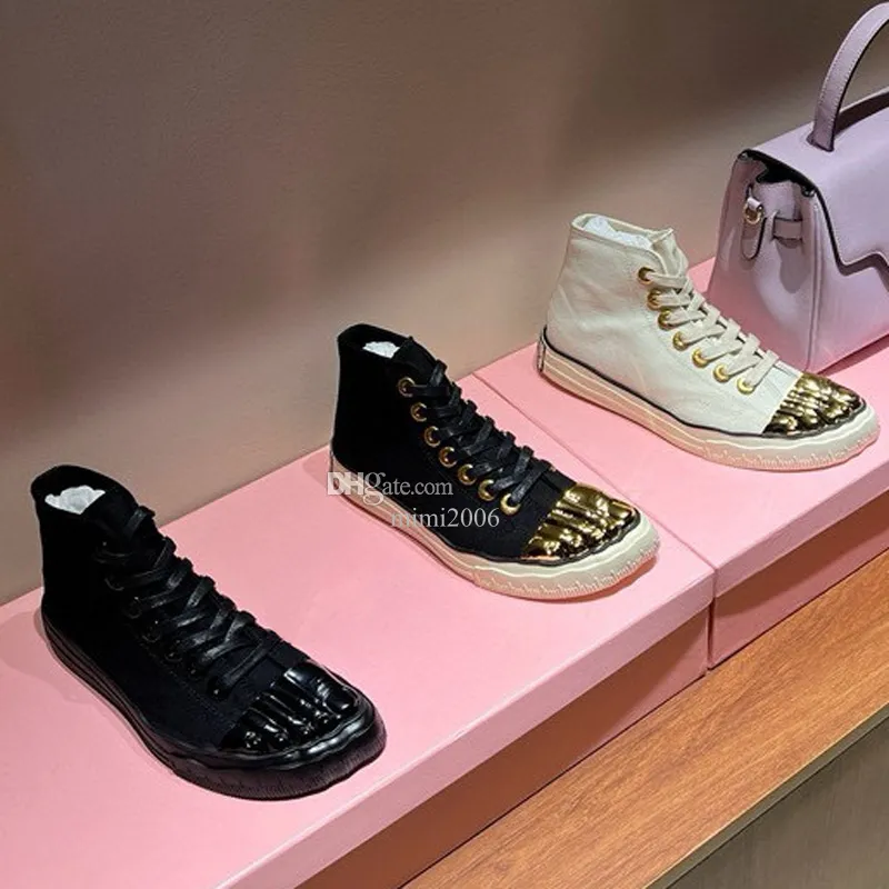 Gold Toe Canvas Hi-Top Sneakers Split Five Finger Design Casual Outdoor  Shoes for Men Women (Sizes 35-44)