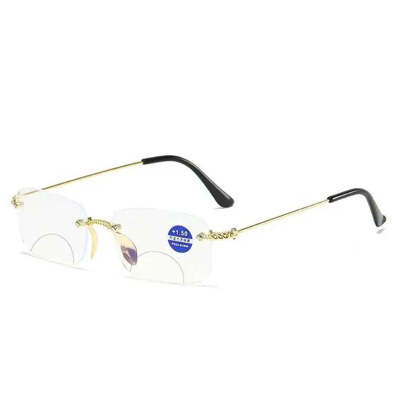Bifocal Reading Sunglasses – HD Vision, Rimless, TR90 Frame, UV400, BikerArmour Kumatage, Unisex, 1.5-3.0 Magnification